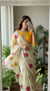 flower saree