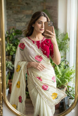 flower saree