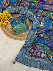Ajrakh saree